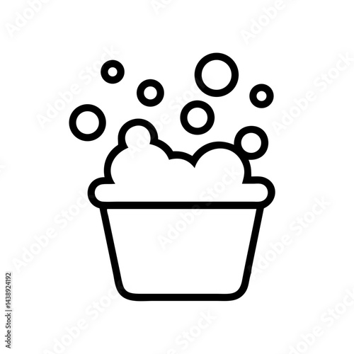 Soap Bubbles for Washing Icon Design