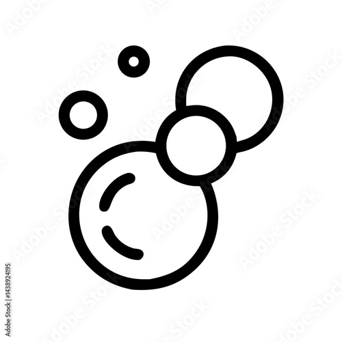 Soap Bubbles for Washing Icon Design