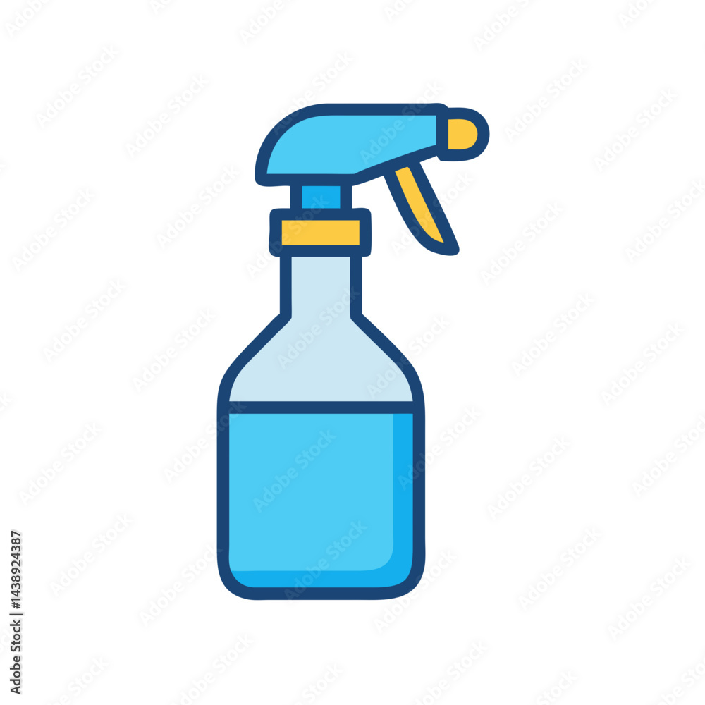 Fototapeta premium Spray Bottle Cleaning Tool Icon Design