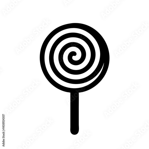 Spiral Lollipop Candy Treat Icon Design