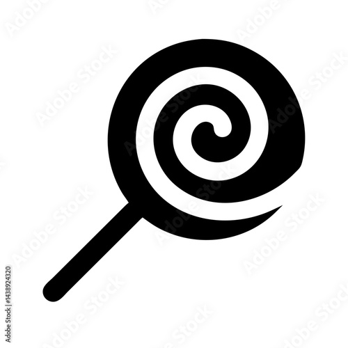Spiral Lollipop Candy Treat Icon Design
