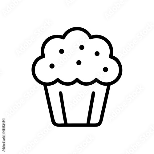 Sweet Muffin Dessert Treat Icon Design