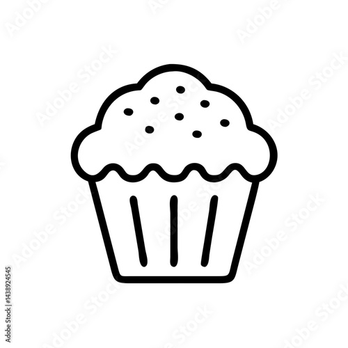 Sweet Muffin Dessert Treat Icon Design