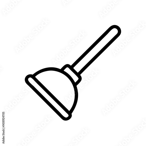 Toilet Plunger Cleaning Tool Icon Design