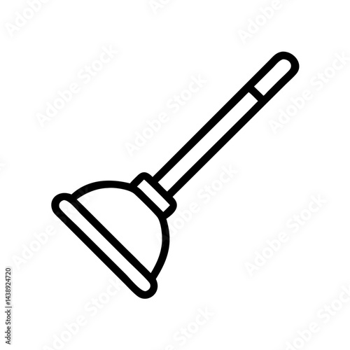 Toilet Plunger Cleaning Tool Icon Design