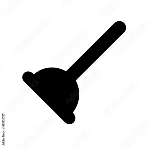 Toilet Plunger Cleaning Tool Icon Design