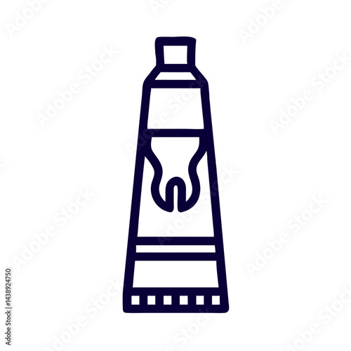 Toothpaste Tube with Cap Icon Design