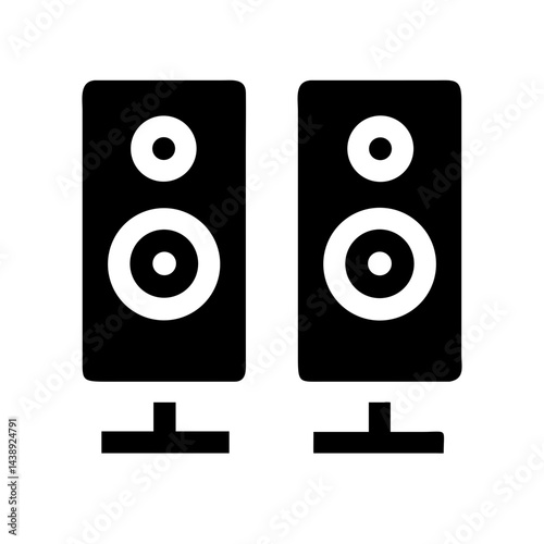 Tower Speaker Audio Sound Icon Design