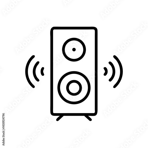 Tower Speaker Audio Sound Icon Design