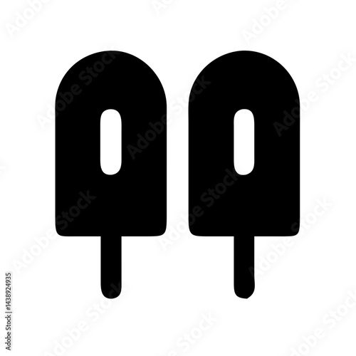 Twin Popsicle Ice Cream Treat Icon Design