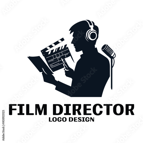 Film Director Vector Logo Design