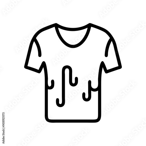 Wet T-Shirt with Dripping Effect Icon Design