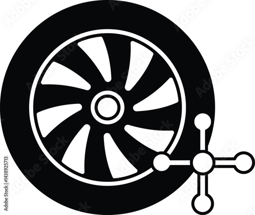  Car tire fitting services design concept