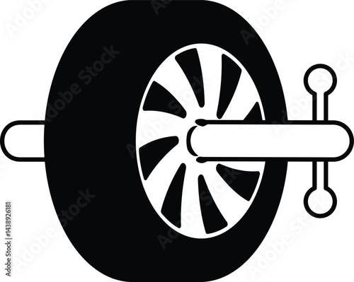  Car tire fitting services design concept
