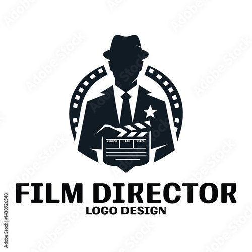 Film Director Vector Logo Design