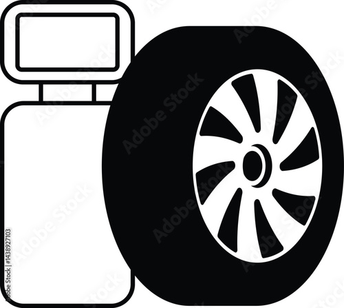  Car tire fitting services design concept