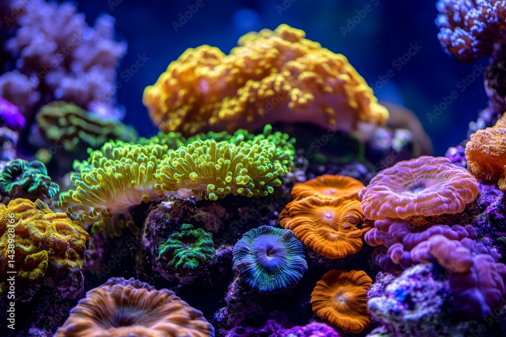 Fototapeta premium Vibrant coral reef, underwater