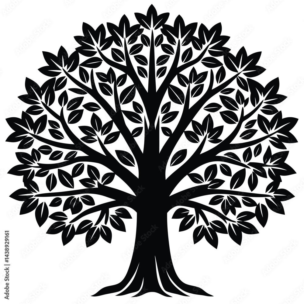 Fototapeta premium Teak trees icon set on white background