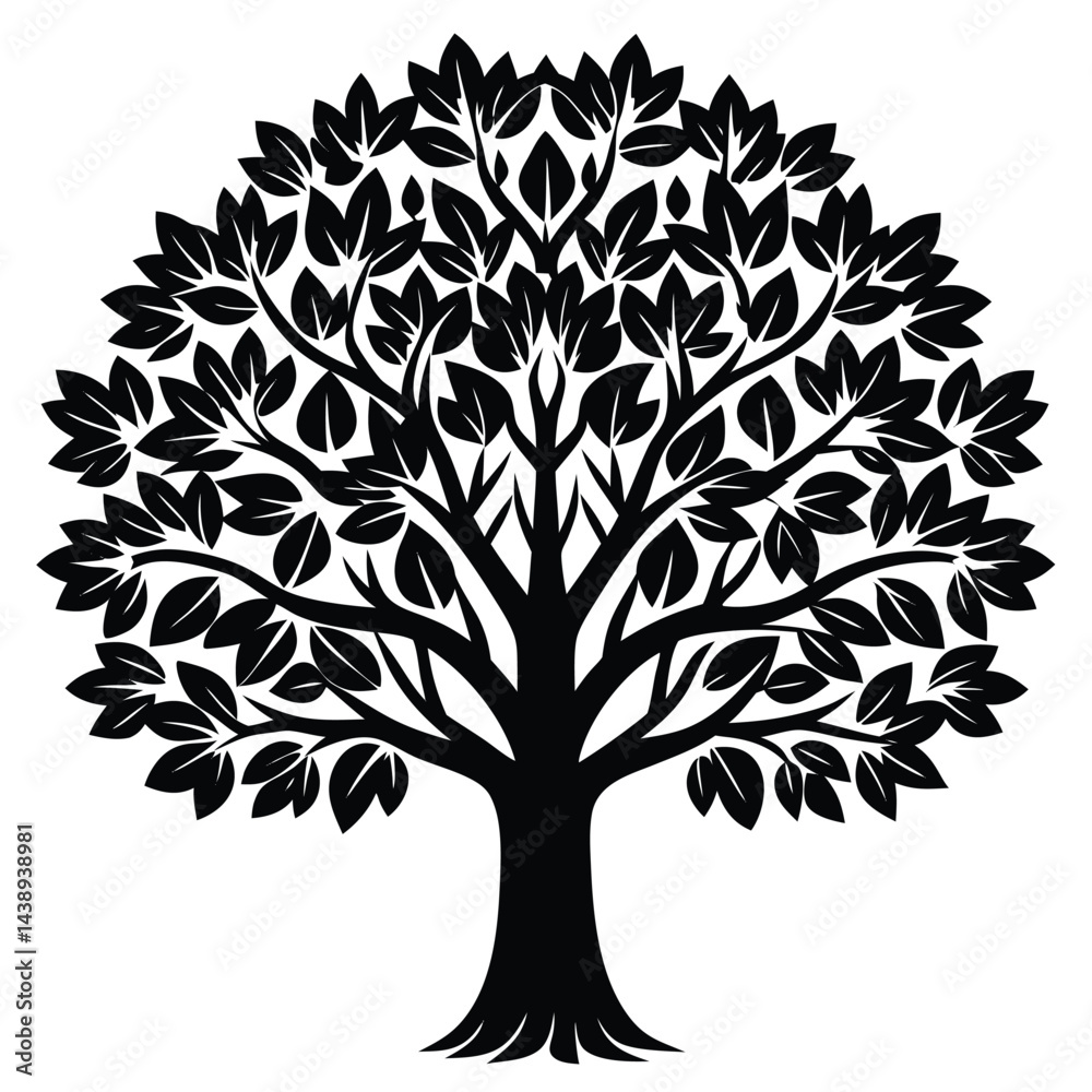 Obraz premium Ash Trees icon set on white background