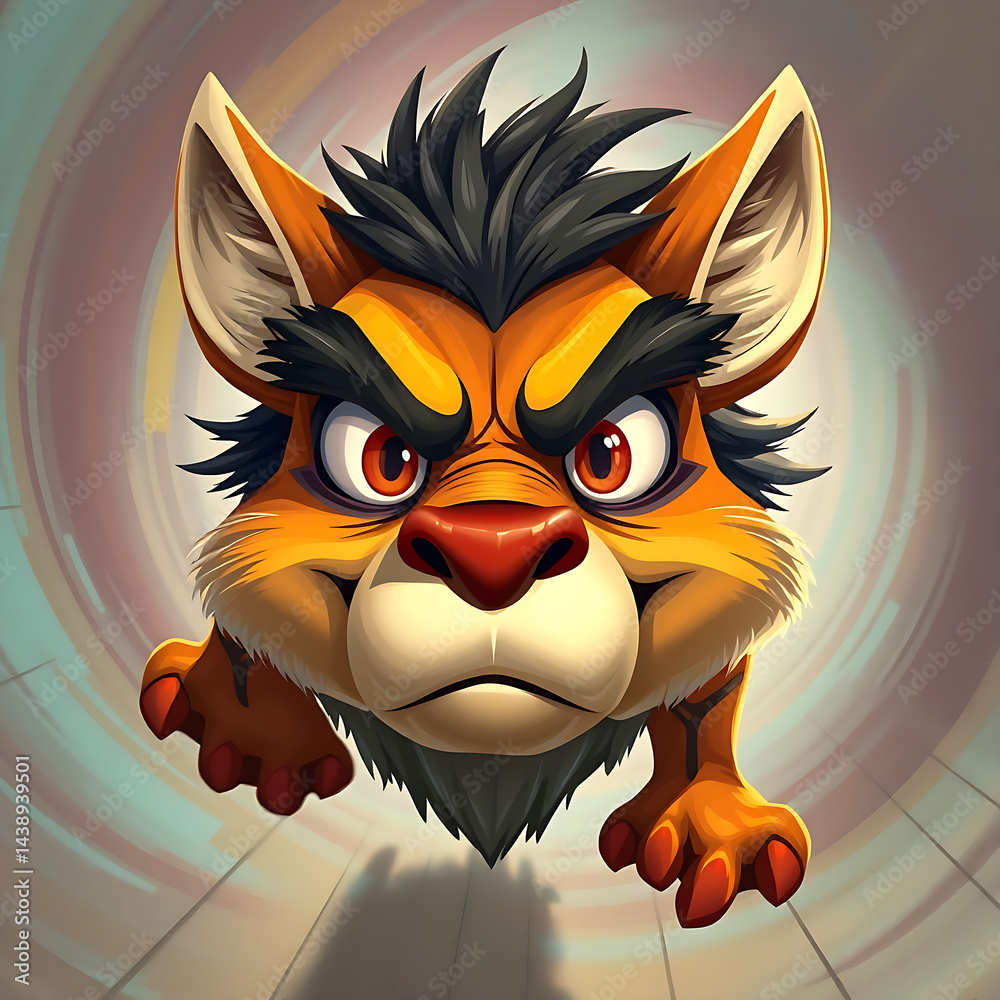 Fototapeta premium Emoticones de animales con diversas expresiones.