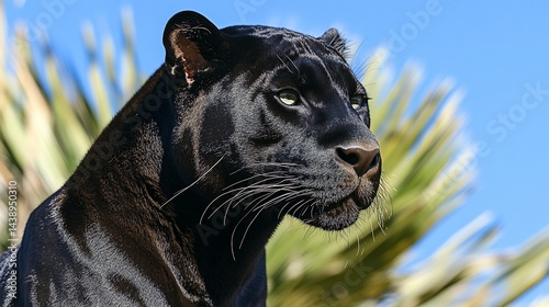 Obraz na płótnie Black Panther Close-up w salonie
