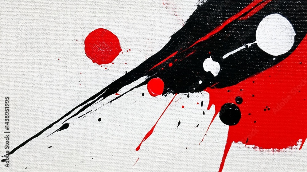 Abstract splatter painting, vibrant colors
