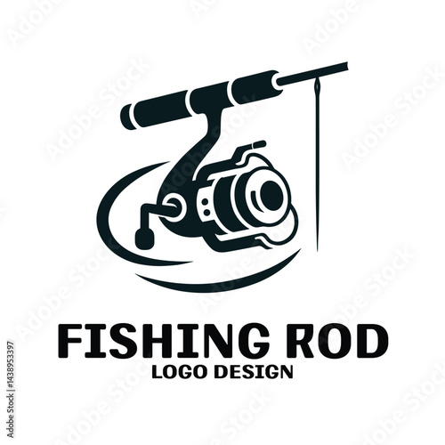Fishing Rod Vector Logo Design