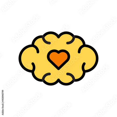 Colorful Icon Representing Mental Health and Wellness Symbolizing Support and Care for Emotional Balance and Resilience in a Positive Environment