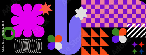 Colorful abstract design suitable for backgrounds, web design, prints, and digital art projects. Vibrant and eye catching graphic element.