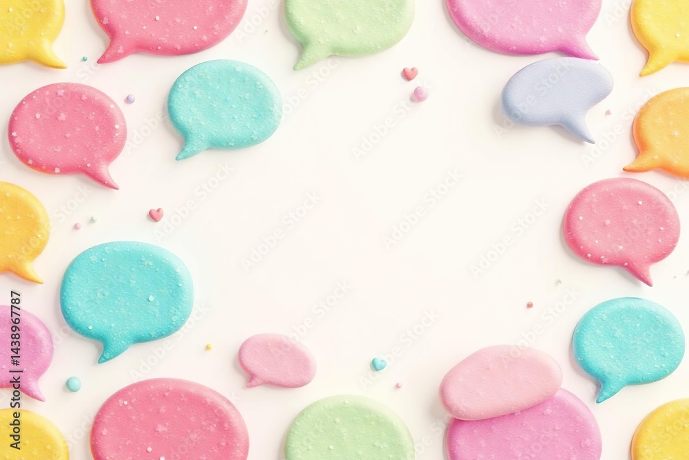 Seamless pastel speech bubble wallpaper pattern on white background, comic, abstract, vector Seamless pastel speech bubble wallpaper pattern on white background, comic, abstract, vector