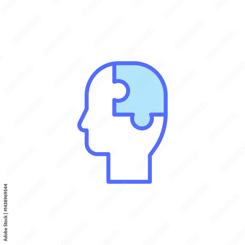 Conceptual Icon Representing Mental Health and Wellbeing with Puzzle Element Symbolizing Self-Awareness and Emotional Balance in Psychological Context Conceptual Icon Representing Mental Health and Wellbeing with Puzzle Element Symbolizing Self-Awareness and Emotional Balance in Psychological Context