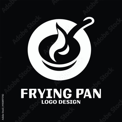 Frying Pan Vector Logo Design