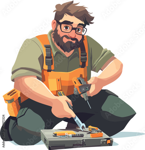 worker with hammer