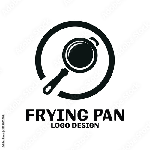 Frying Pan Vector Logo Design