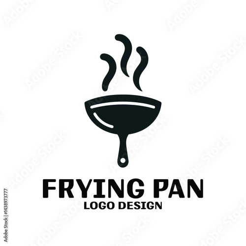 Frying Pan Vector Logo Design