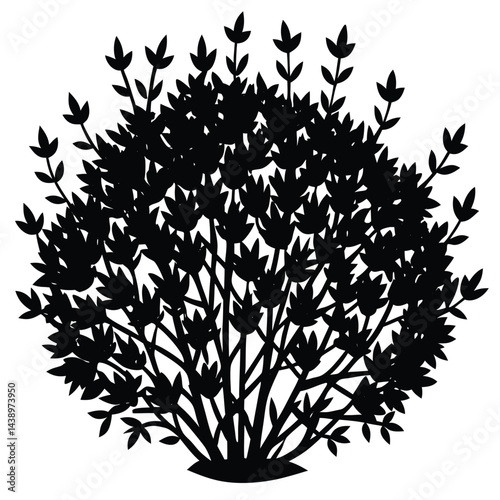 Trees & Forest Elements Vector Silhouette illustration 