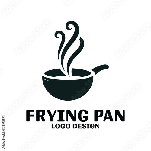 Frying Pan Vector Logo Design