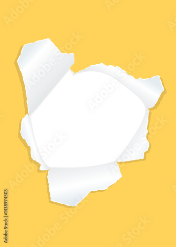 穴の空いた紙、背景フレーム、画用紙、縦向き