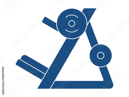 Leg Press icon. Fitness icon and symbol. Fitness elements. Fitness equipment. Simple flat vector icon.