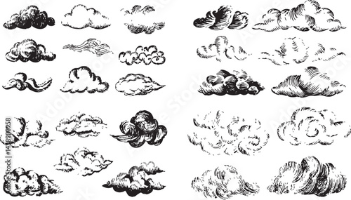 Cloud Elements for Vintage Artwork