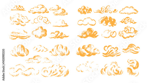 Sketchy Weather Elements Featuring Clouds