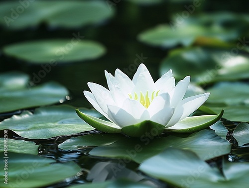 Wallpaper Mural white water lily Torontodigital.ca