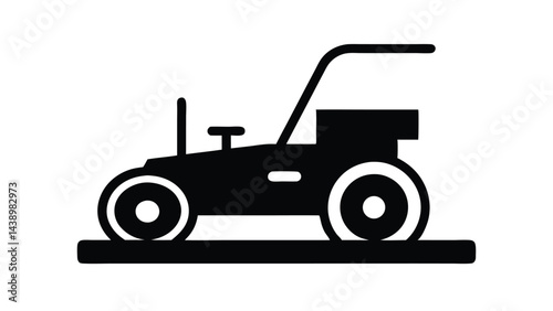 Grass Cutting Machine Vector Icon