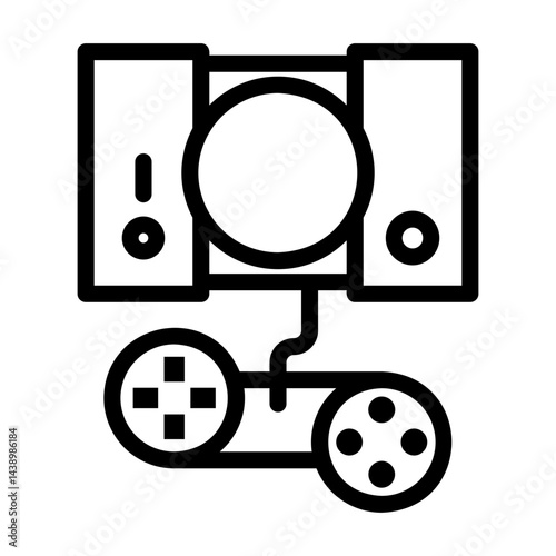 game console Line Icon