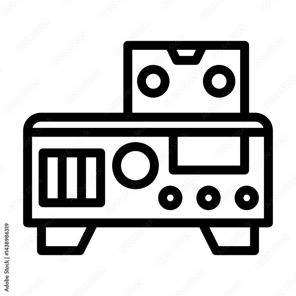 Obraz premium vhs player Line Icon