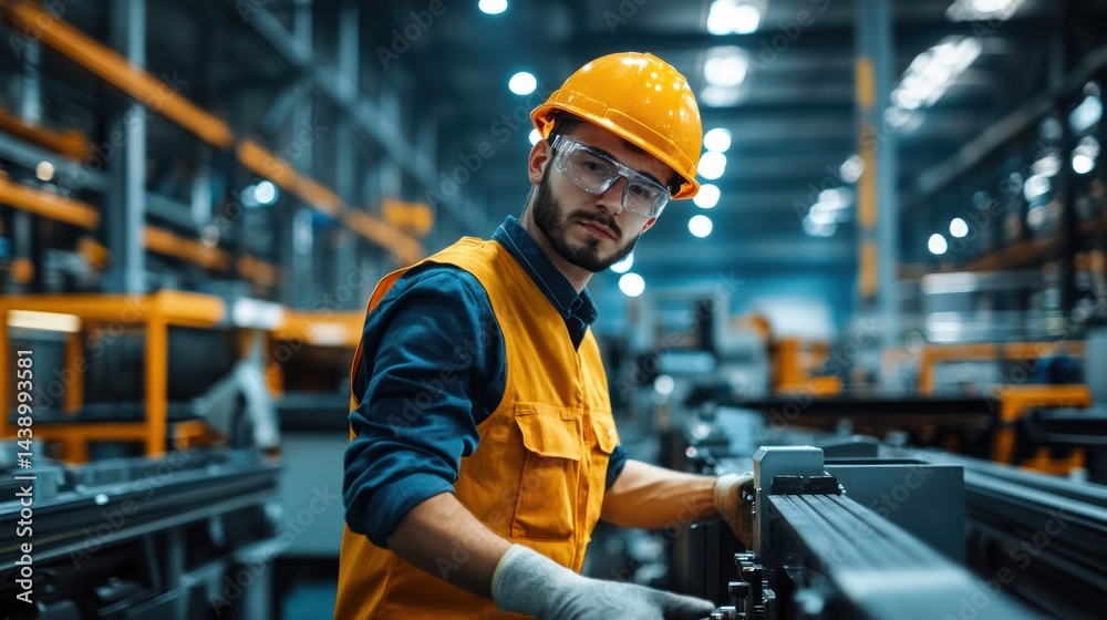 Industrial Worker: A Portrait of Dedication in a Modern Factory Industrial Worker: A Portrait of Dedication in a Modern Factory