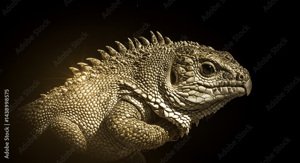 Fototapeta premium Lizard Profile Isolated