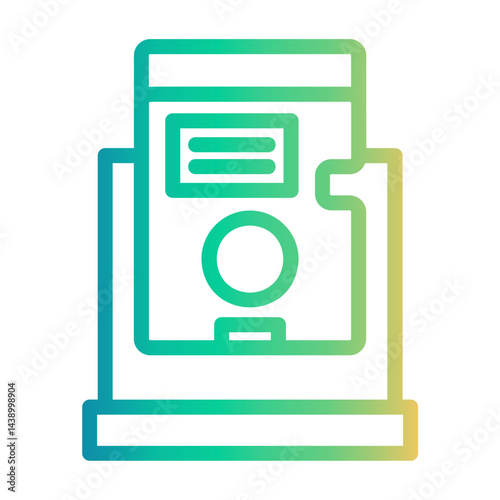 floppy disk Line Gradient Icon