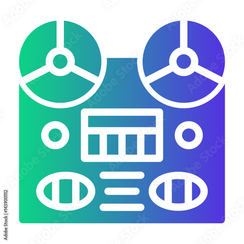reel to reel Gradient icon