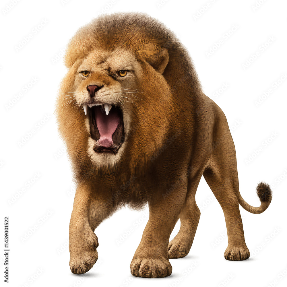 Obraz premium lion isolated on white